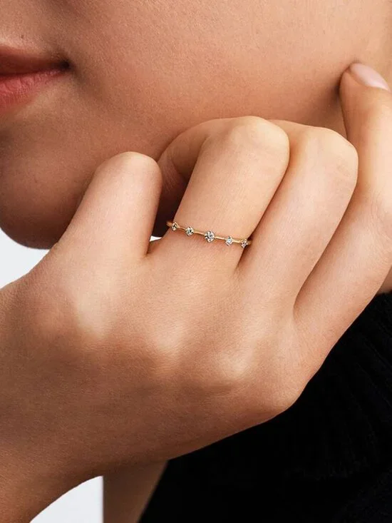 Pandora Era Lab-Grown Diamond Station Ring - Picture 4 of 5